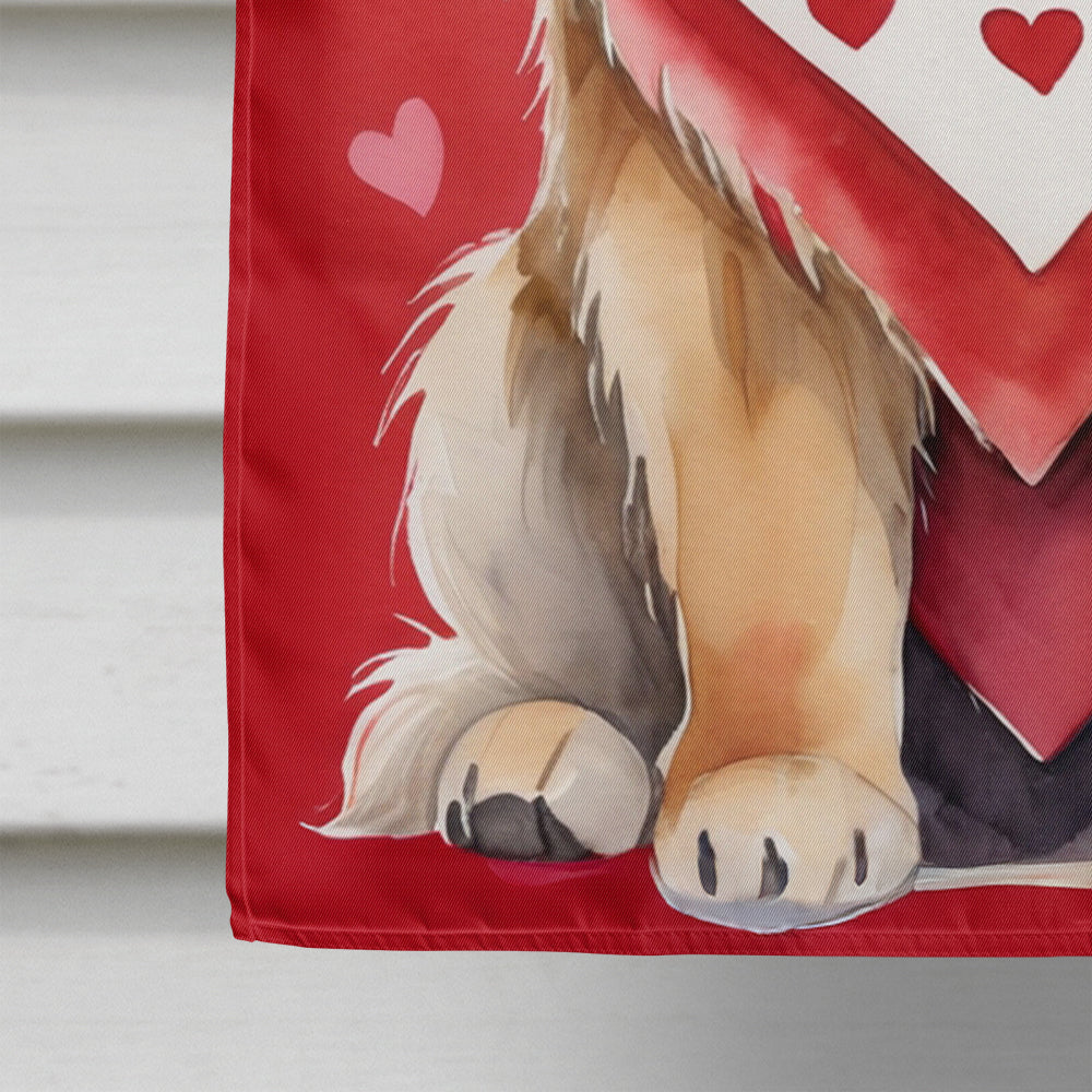 Leonberger My Valentine House Flag