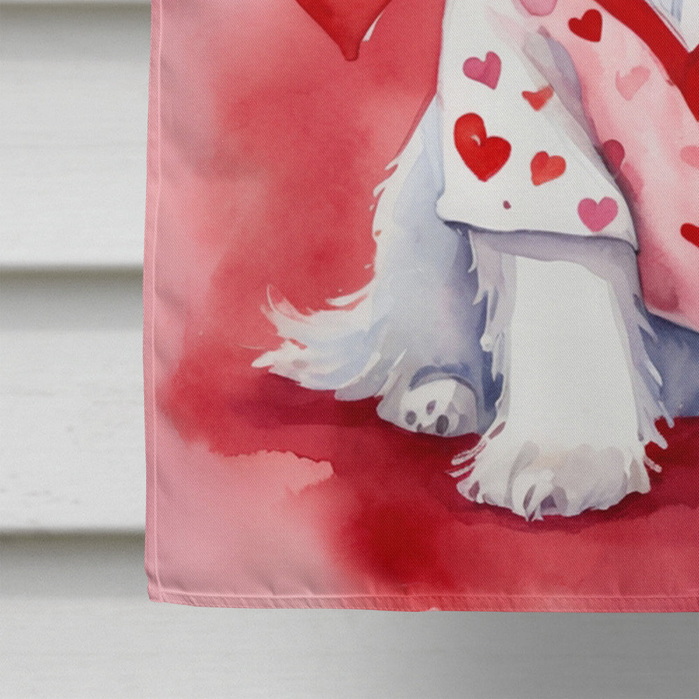 Maltese My Valentine House Flag