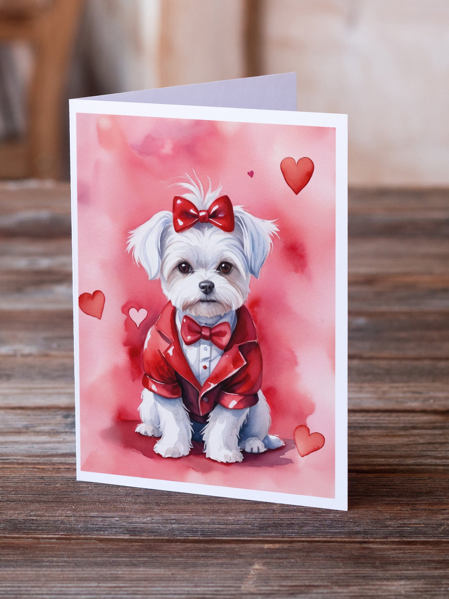 Maltese My Valentine Greeting Cards Pack of 8