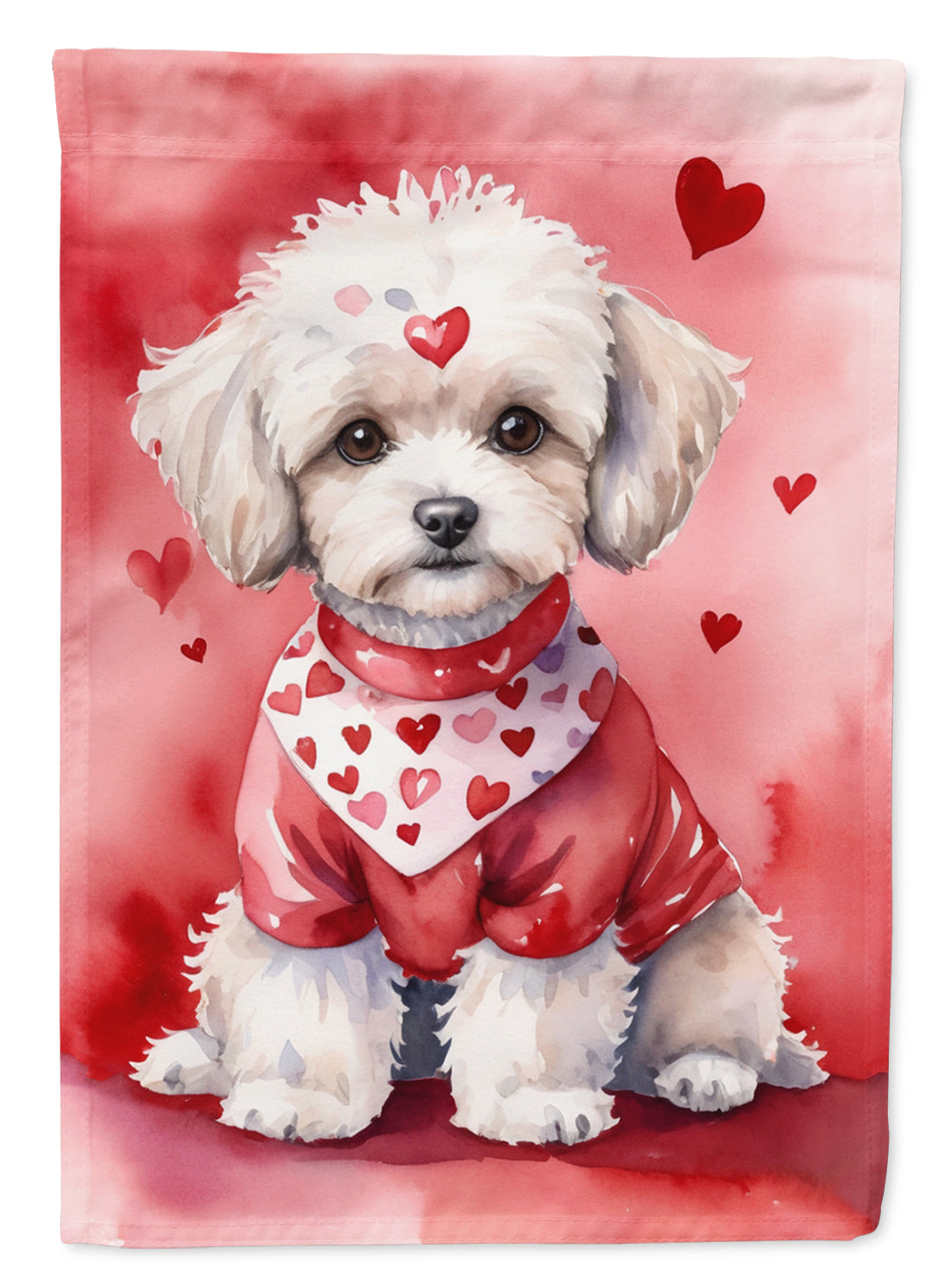 Buy this Maltipoo My Valentine House Flag