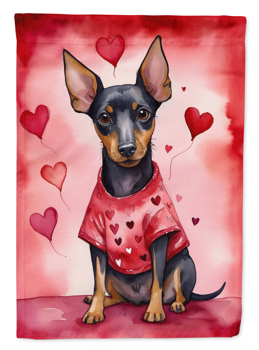 Buy this Manchester Terrier My Valentine Garden Flag