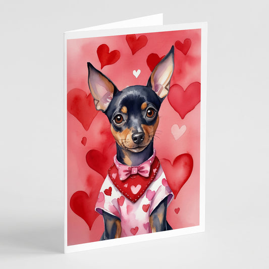 Buy this Miniature Pinscher My Valentine Greeting Cards Pack of 8