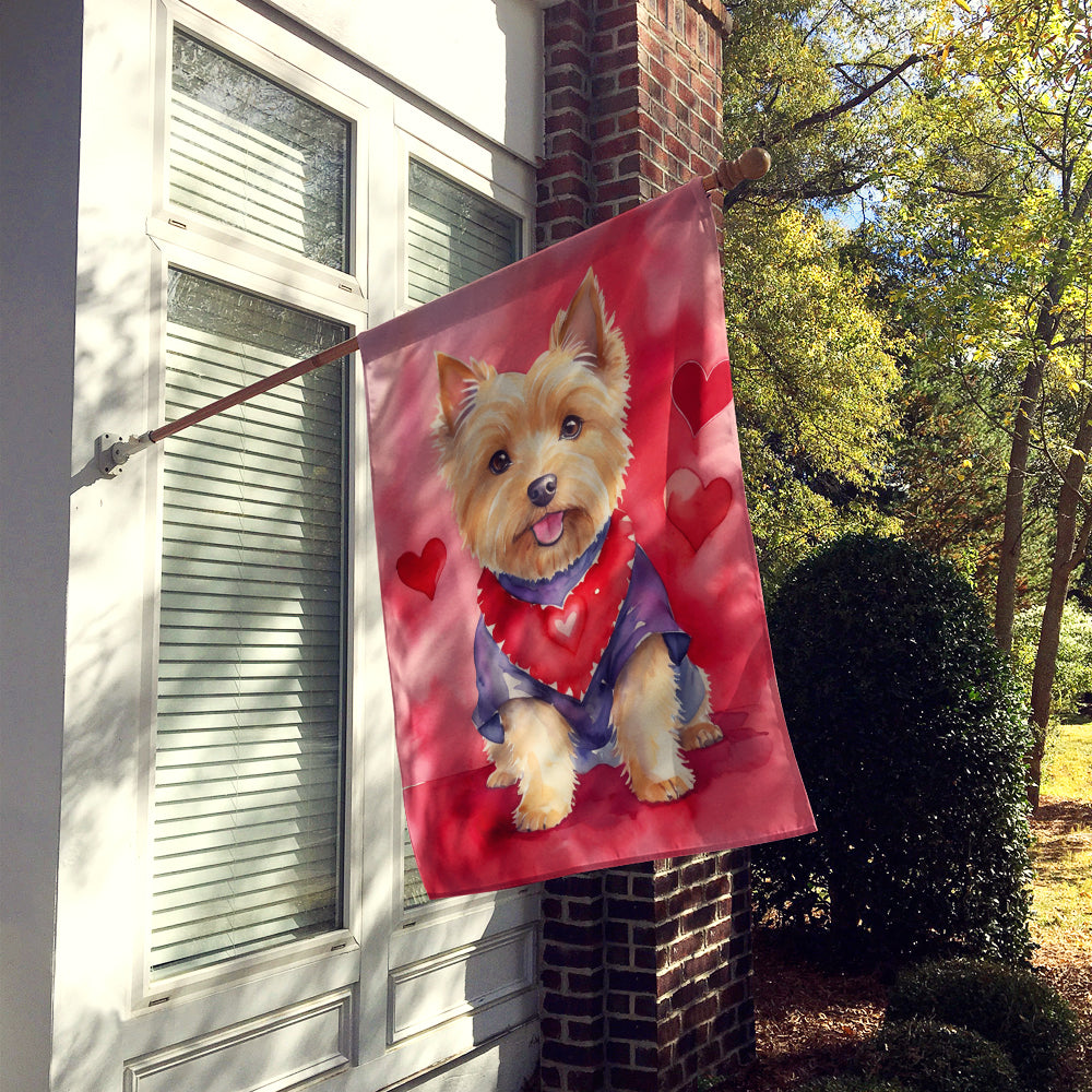 Norwich Terrier My Valentine House Flag