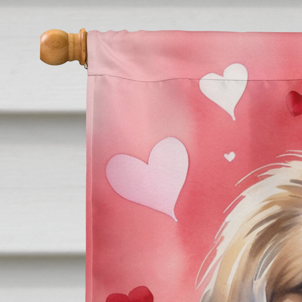 Pekingese My Valentine House Flag