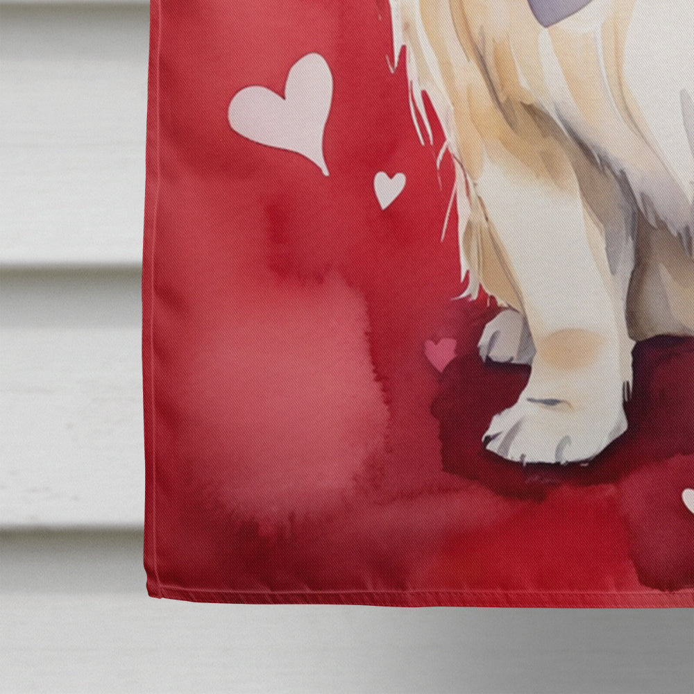 Pekingese My Valentine House Flag
