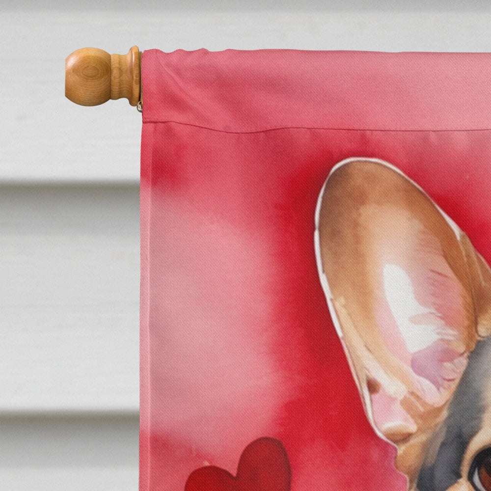 Corgi My Valentine House Flag