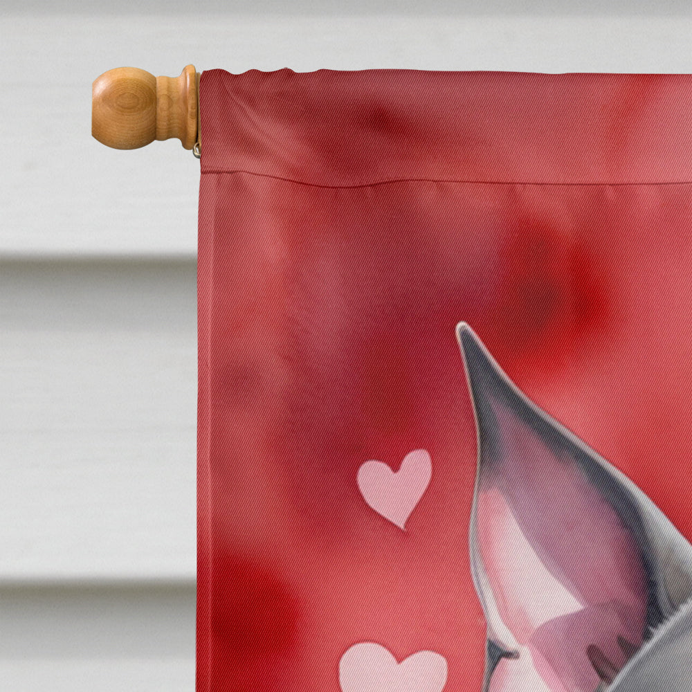 Pit Bull Terrier My Valentine House Flag