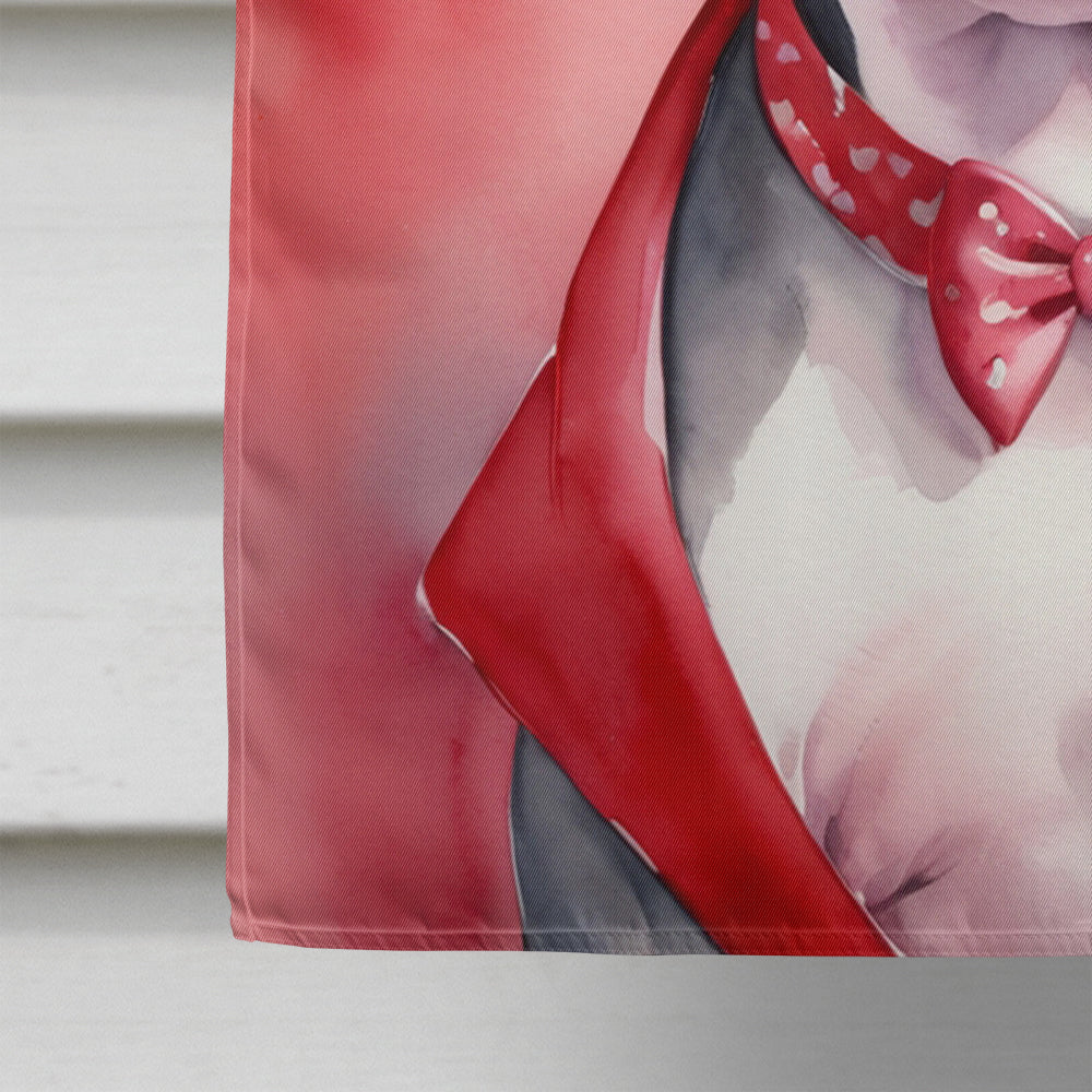 Pit Bull Terrier My Valentine House Flag