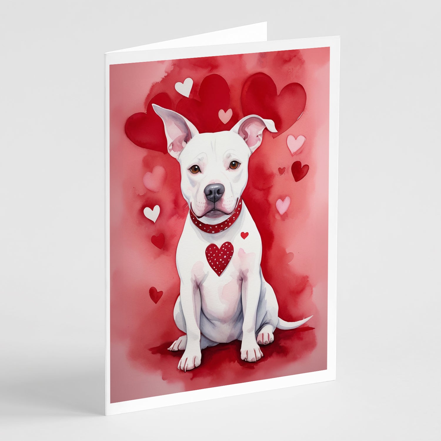 Buy this Pit Bull Terrier My Valentine Greeting Cards Pack of 8