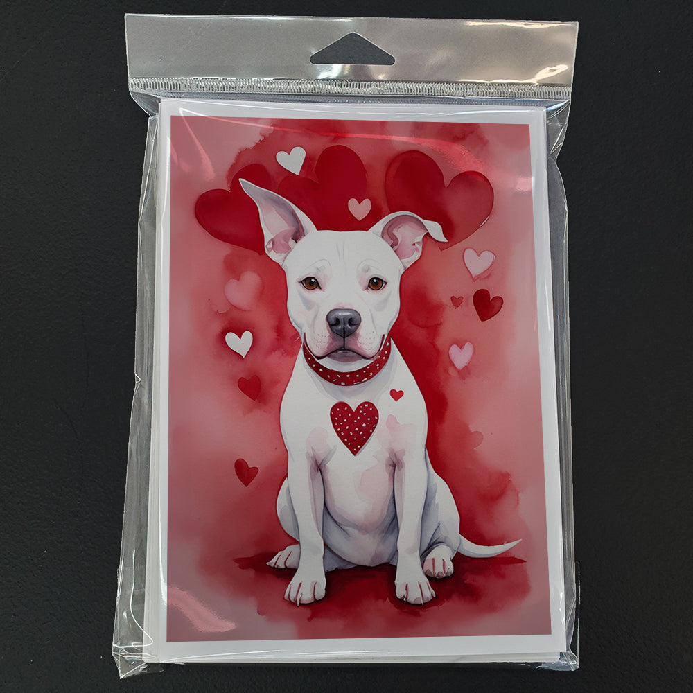 Pit Bull Terrier My Valentine Greeting Cards Pack of 8
