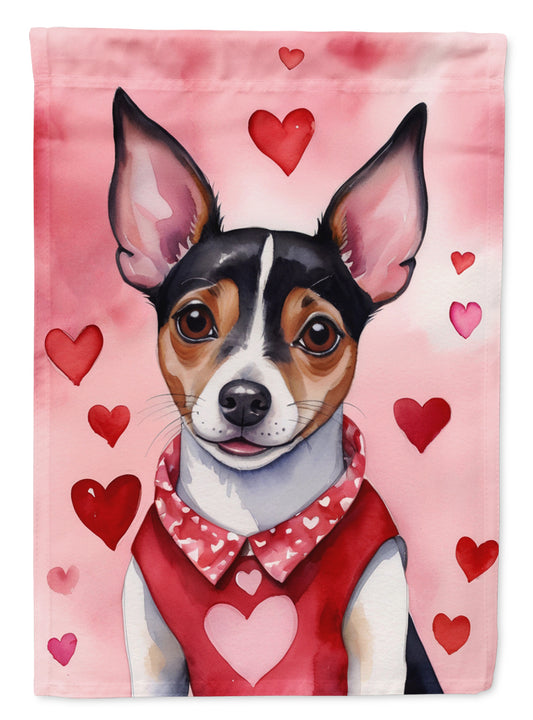 Buy this Rat Terrier My Valentine House Flag