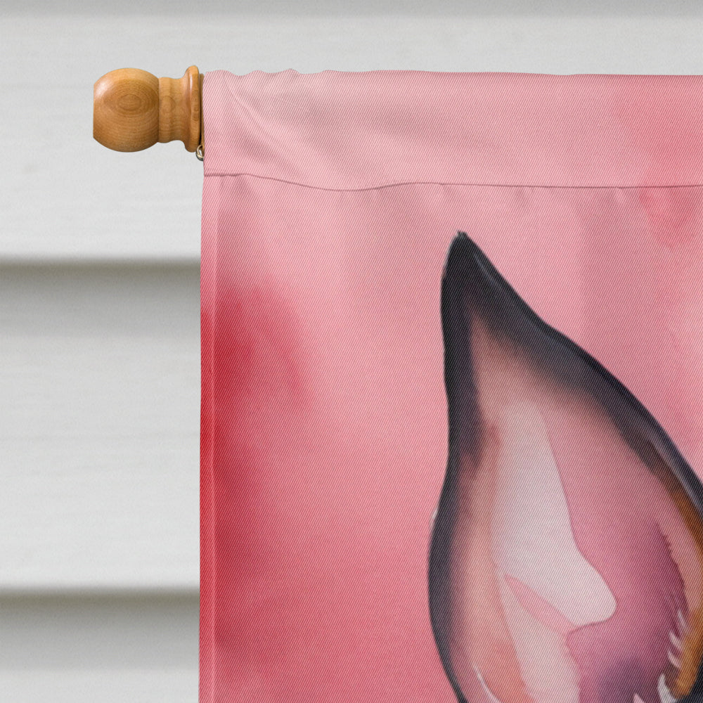 Rat Terrier My Valentine House Flag