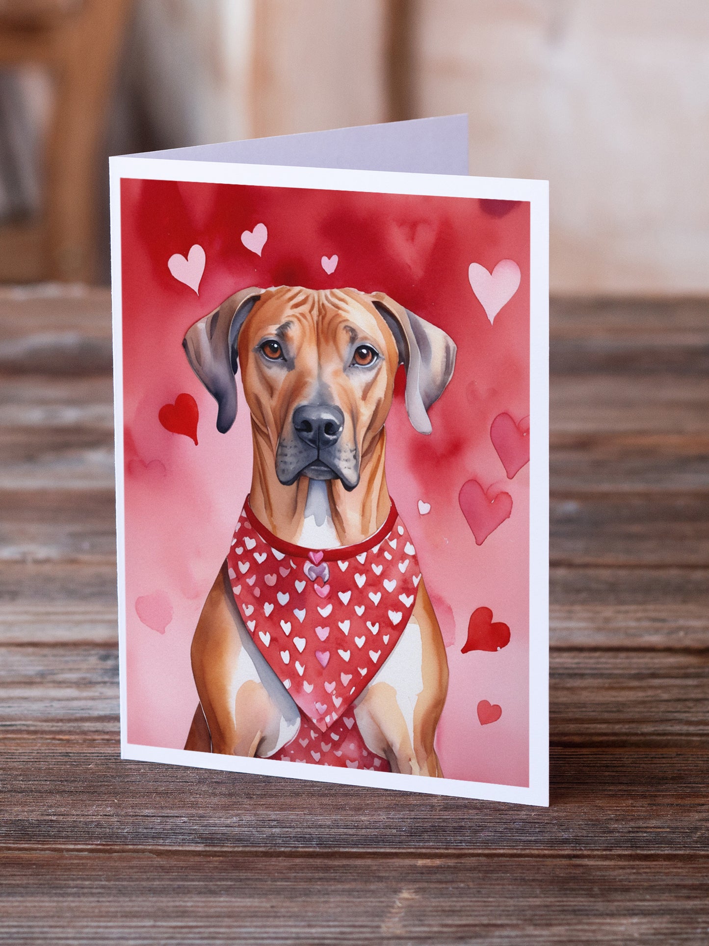 Rhodesian Ridgeback My Valentine Greeting Cards Pack of 8