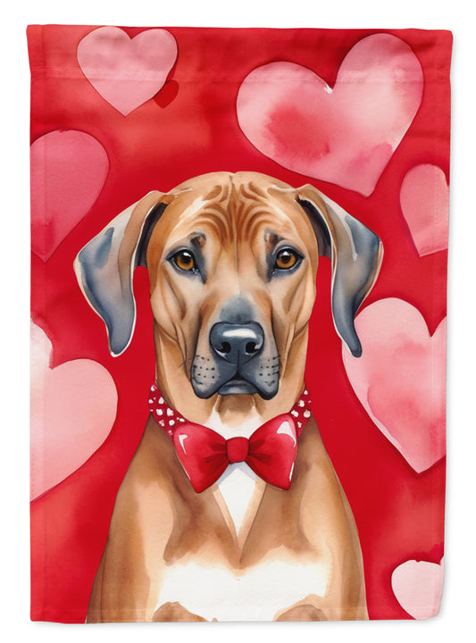 Buy this Rhodesian Ridgeback My Valentine House Flag