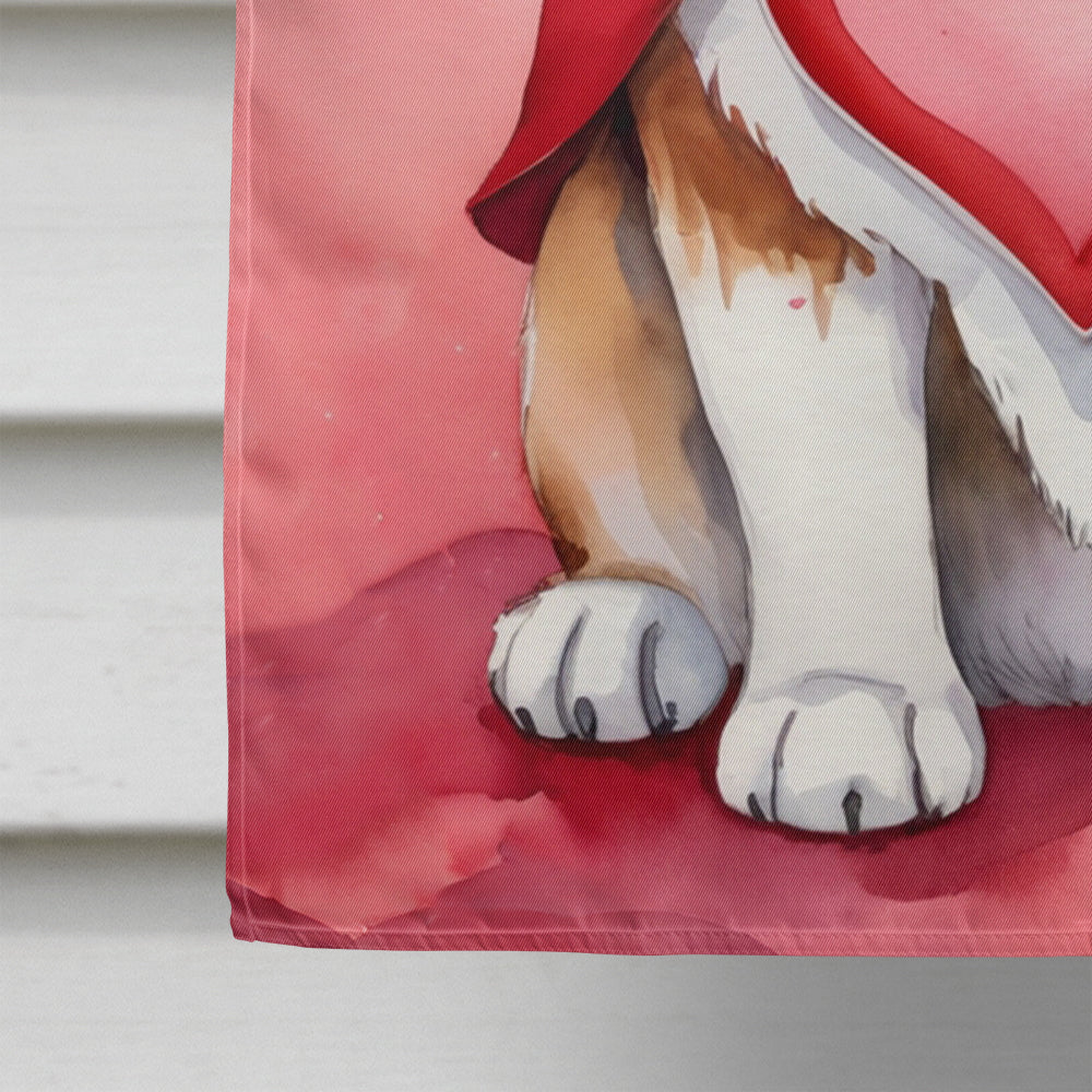 Saint Bernard My Valentine House Flag