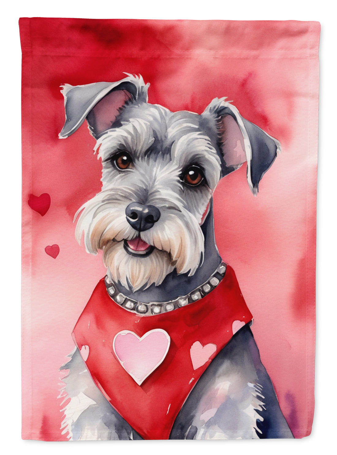 Buy this Schnauzer My Valentine House Flag