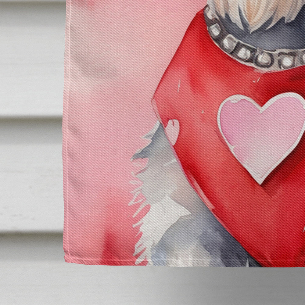 Schnauzer My Valentine House Flag