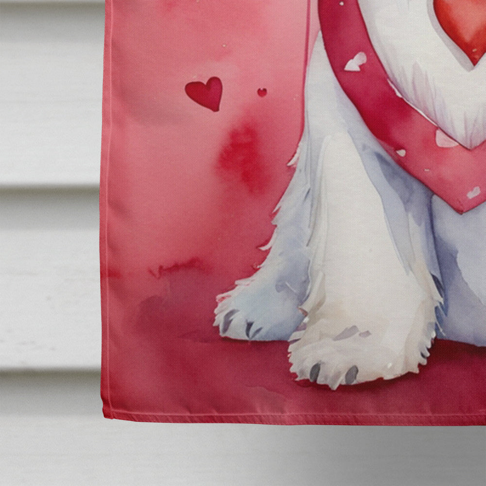 Sealyham Terrier My Valentine House Flag