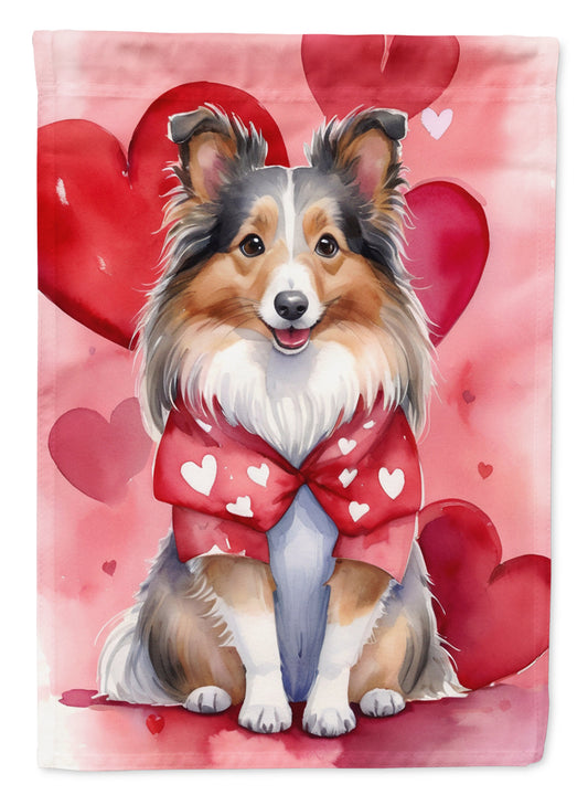 Buy this Sheltie My Valentine Garden Flag