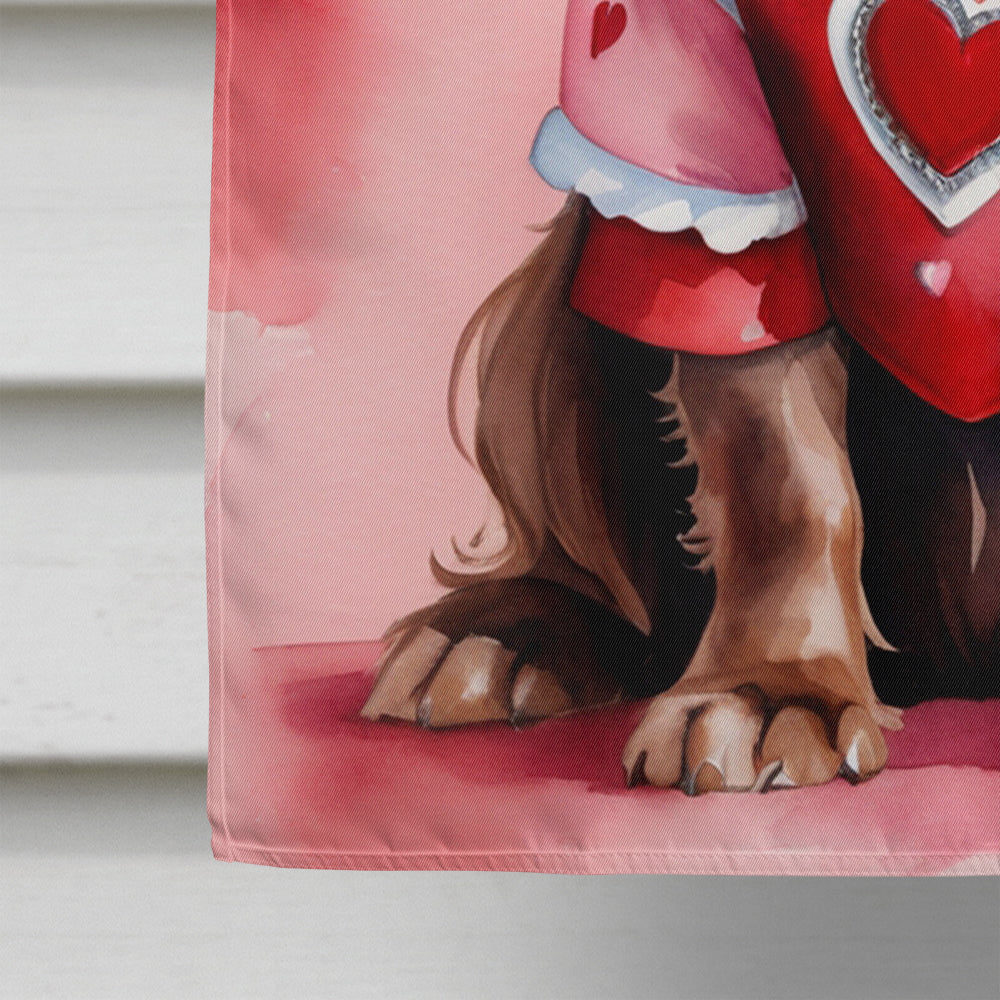 Sussex Spaniel My Valentine House Flag