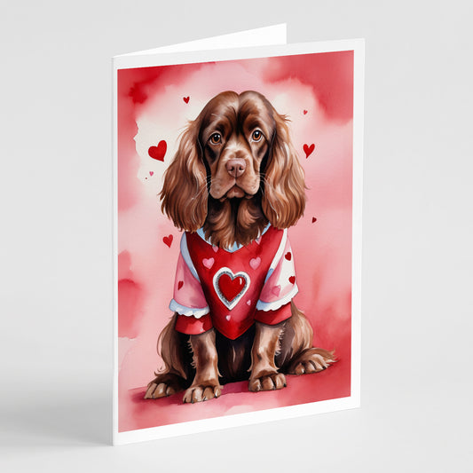 Buy this Sussex Spaniel My Valentine Greeting Cards Pack of 8