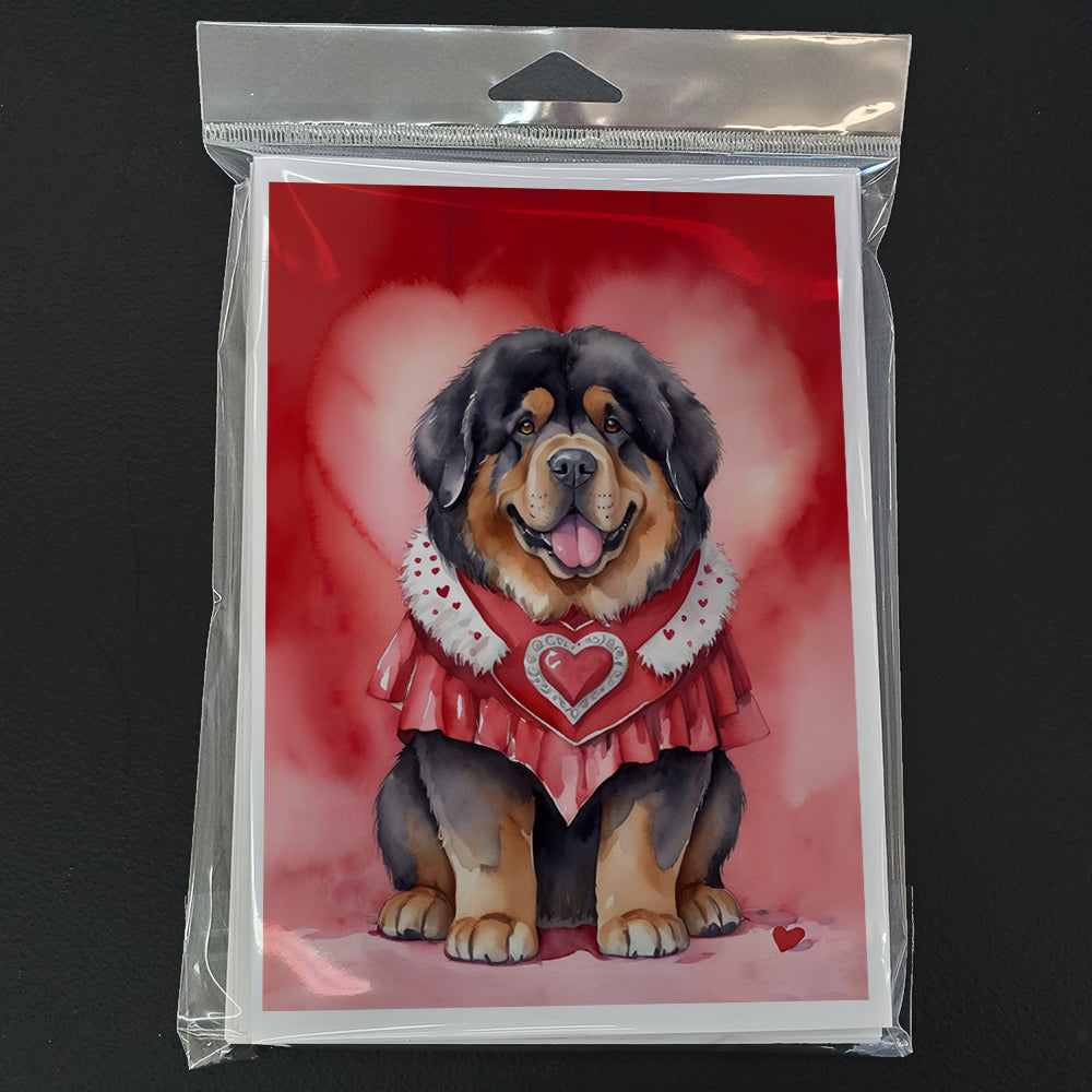 Tibetan Mastiff My Valentine Greeting Cards Pack of 8