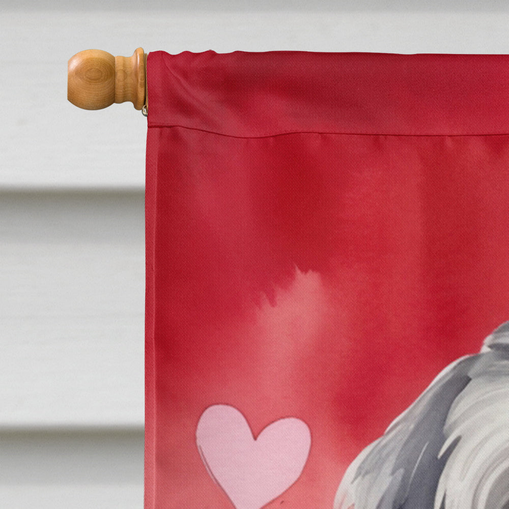 Tibetan Terrier My Valentine House Flag