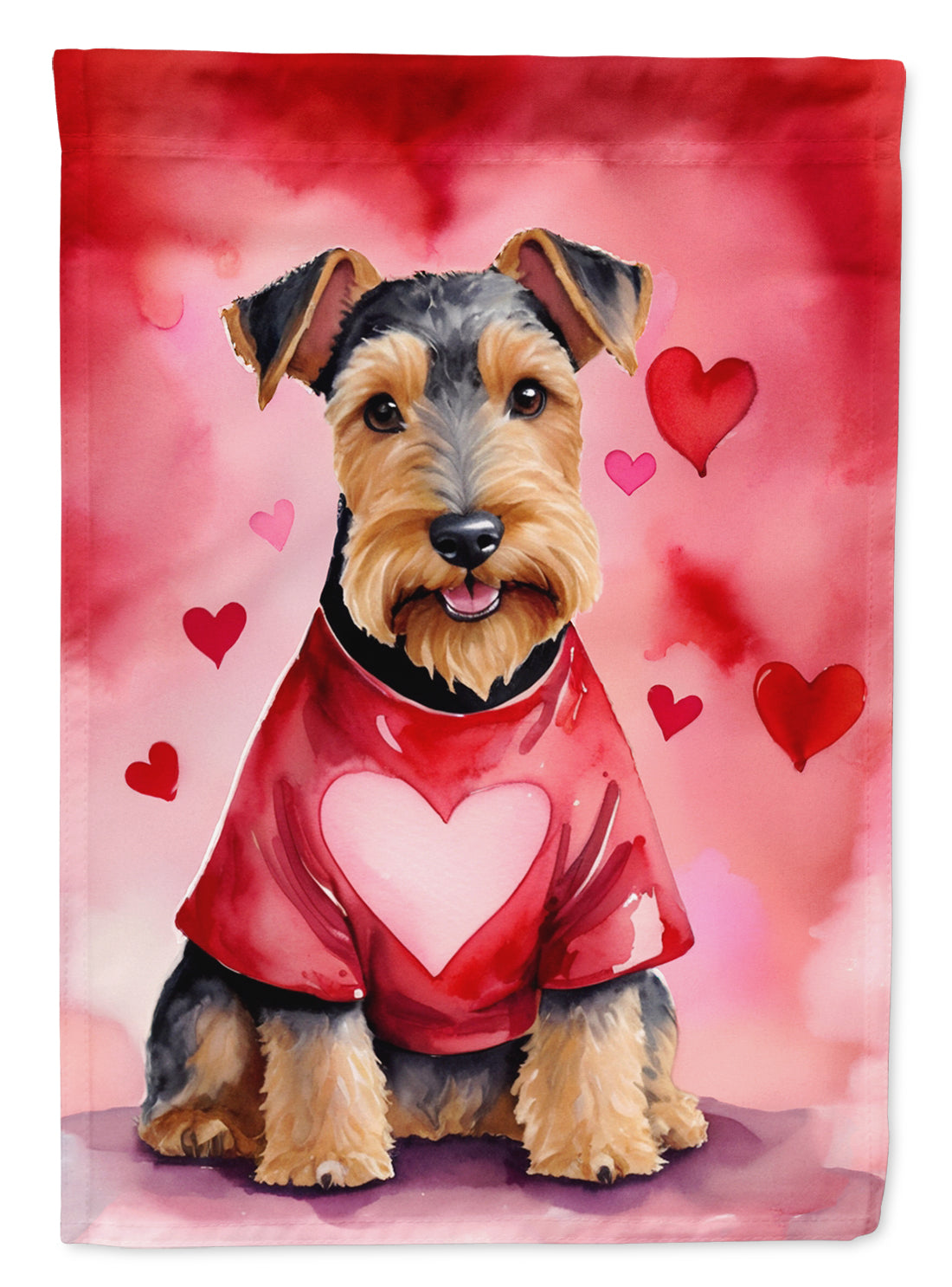 Buy this Welsh Terrier My Valentine House Flag