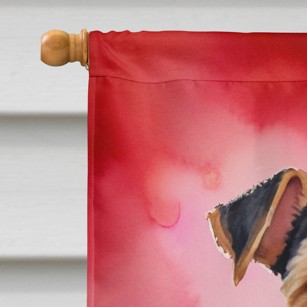 Welsh Terrier My Valentine House Flag