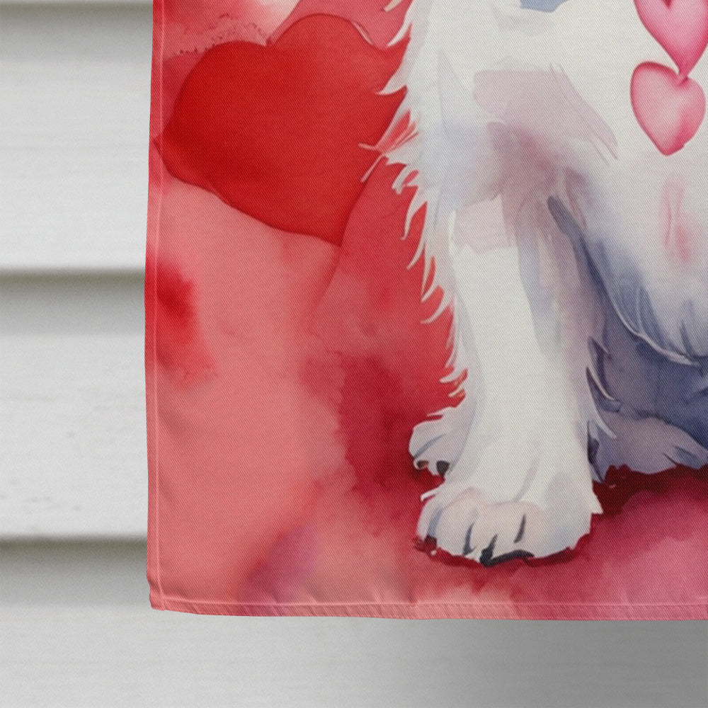 Westie My Valentine House Flag