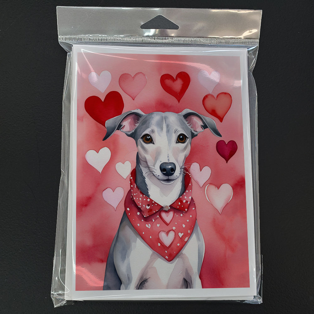 Whippet My Valentine Greeting Cards Pack of 8