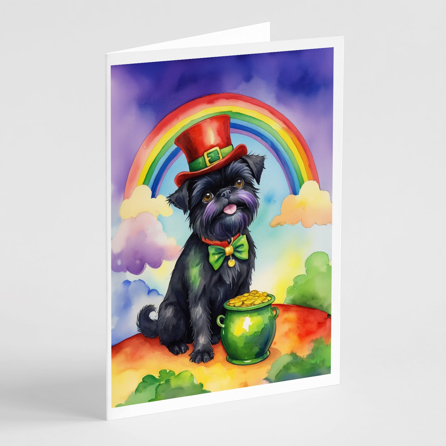 Buy this Affenpinscher St Patrick's Day Greeting Cards Pack of 8