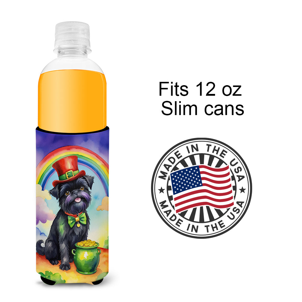 Affenpinscher St Patrick's Day Hugger for Ultra Slim Cans