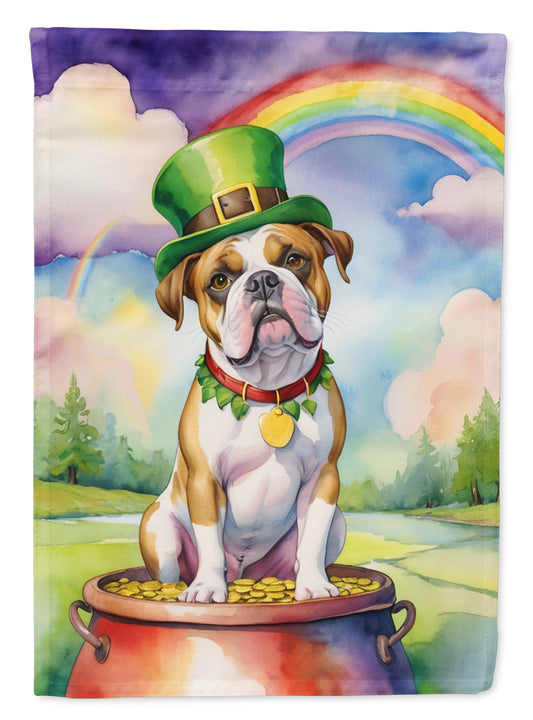 Buy this American Bulldog St Patrick's Day Garden Flag