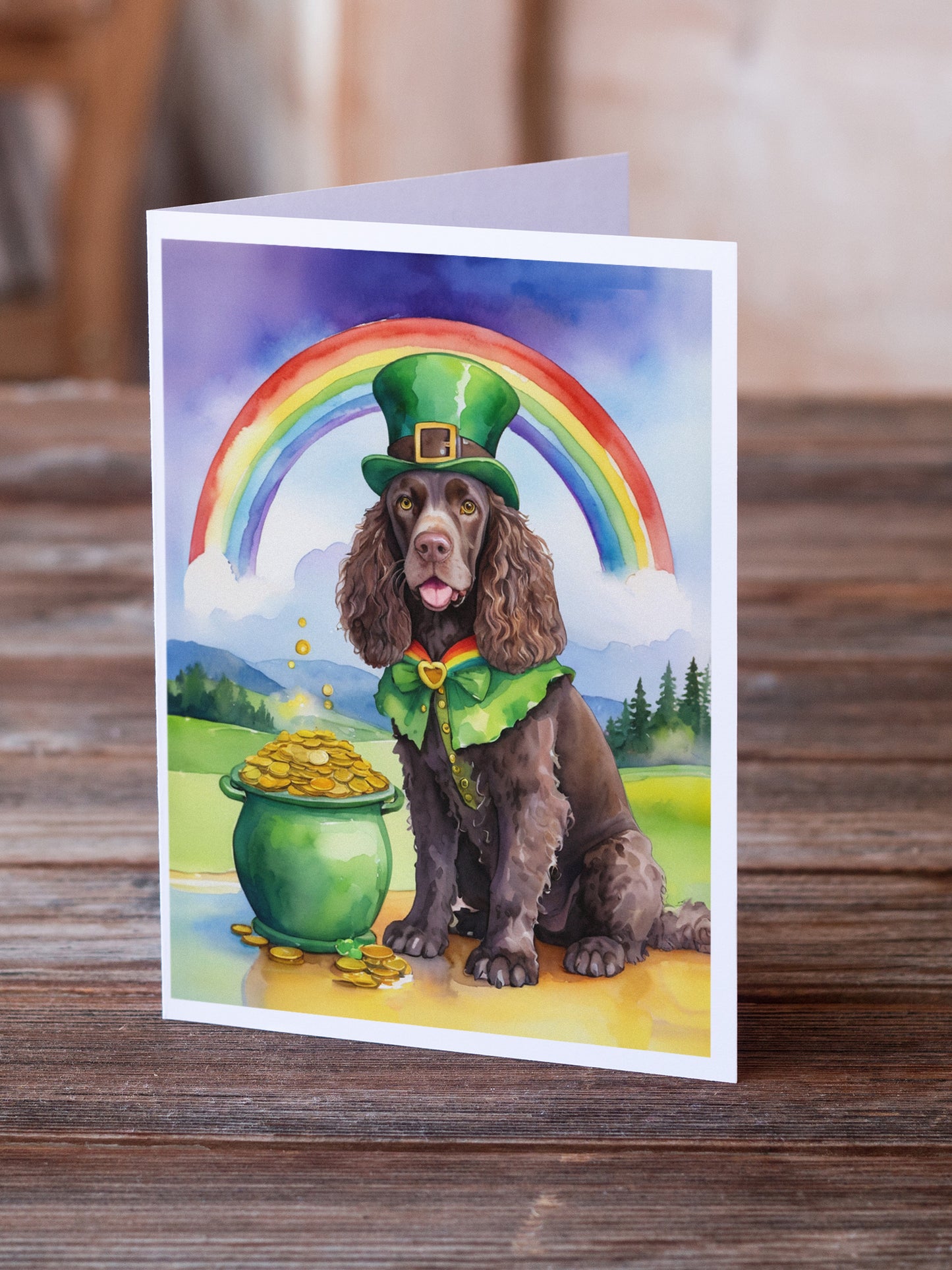 American Water Spaniel St Patrick's Day Greeting Cards Pack of 8