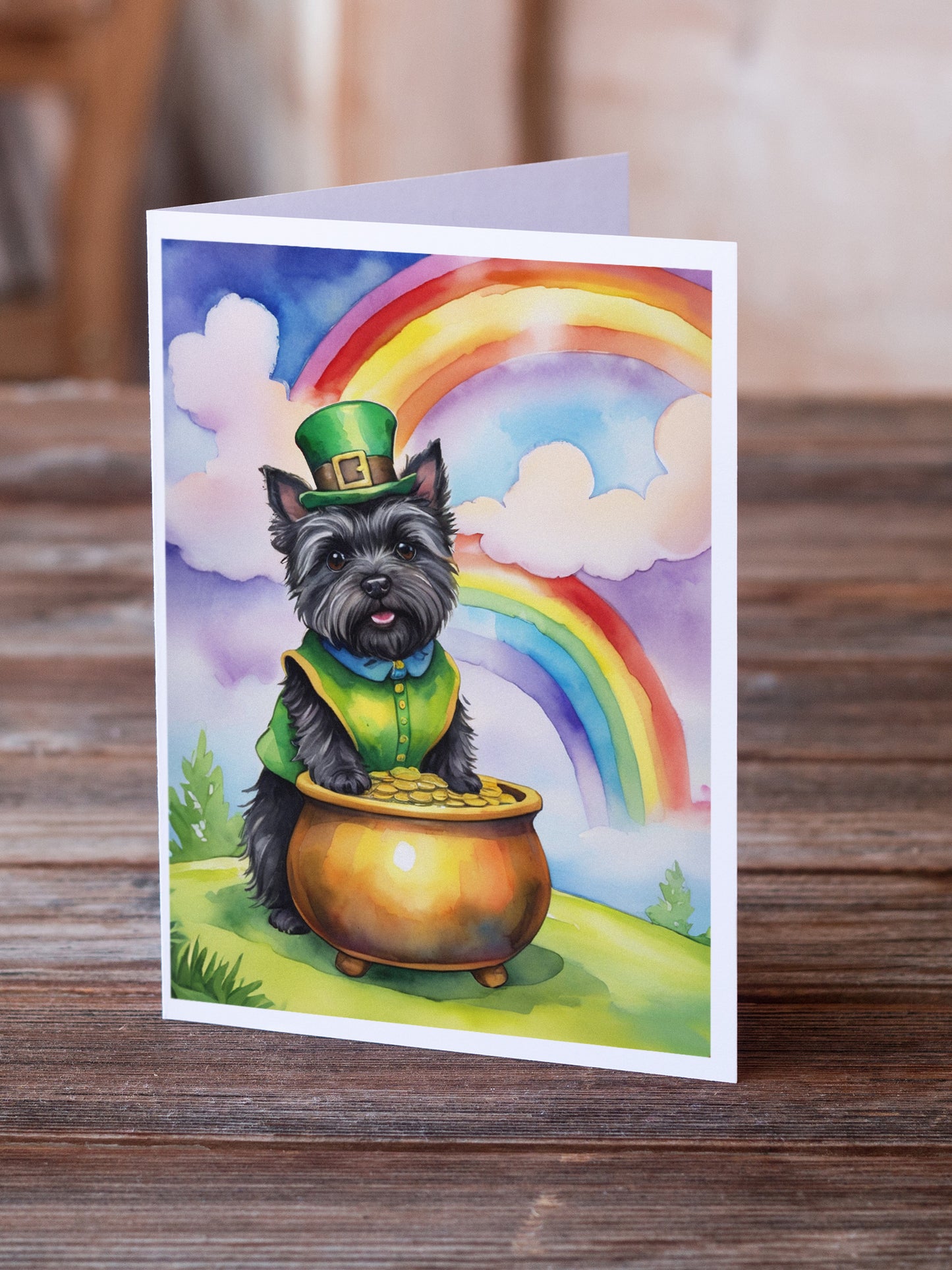 Cairn Terrier St Patrick's Day Greeting Cards Pack of 8