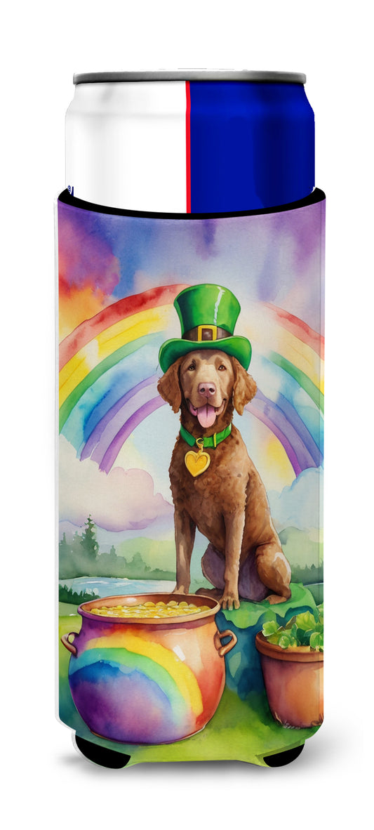 Buy this Chesapeake Bay Retriever St Patrick's Day Hugger for Ultra Slim Cans