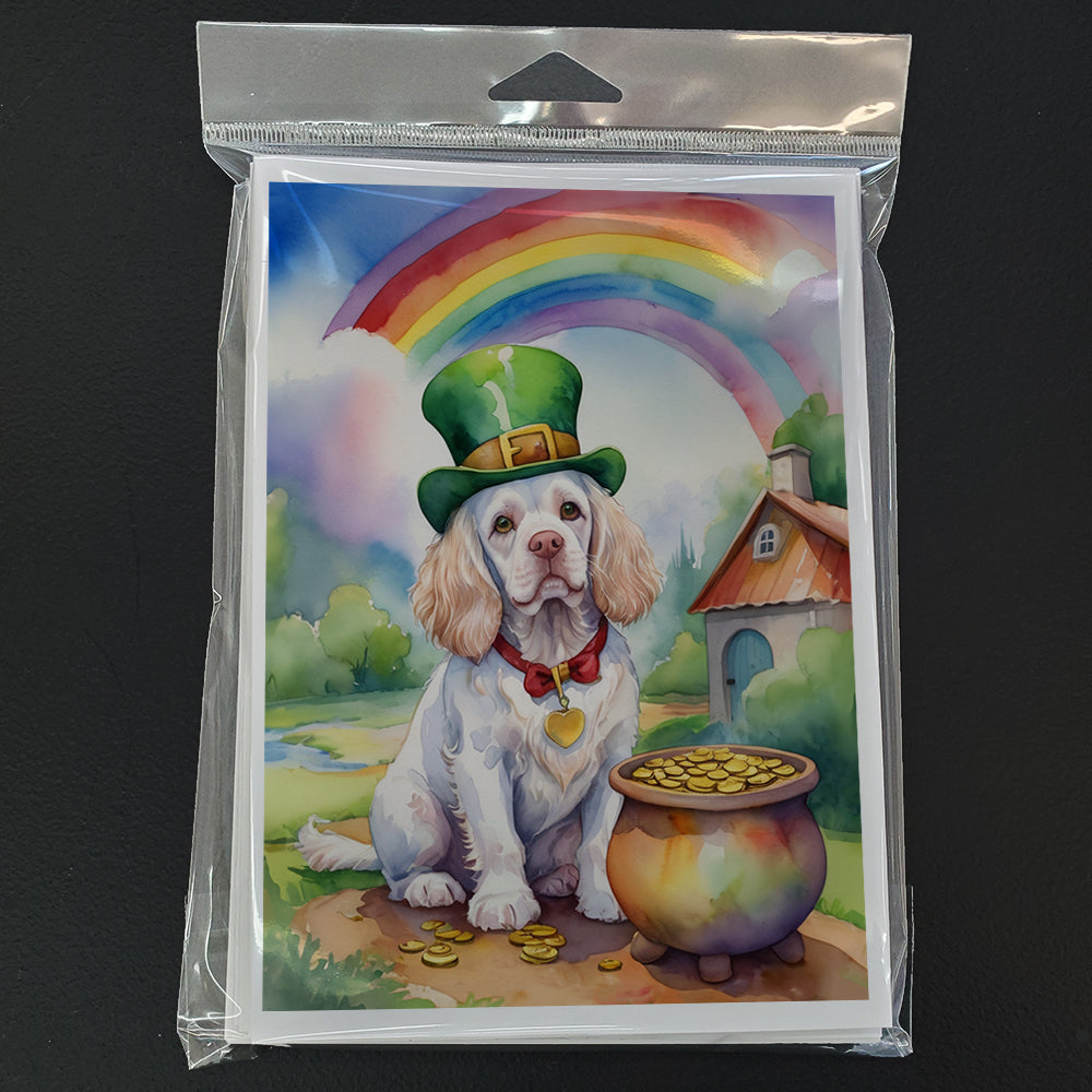 Clumber Spaniel St Patrick's Day Greeting Cards Pack of 8