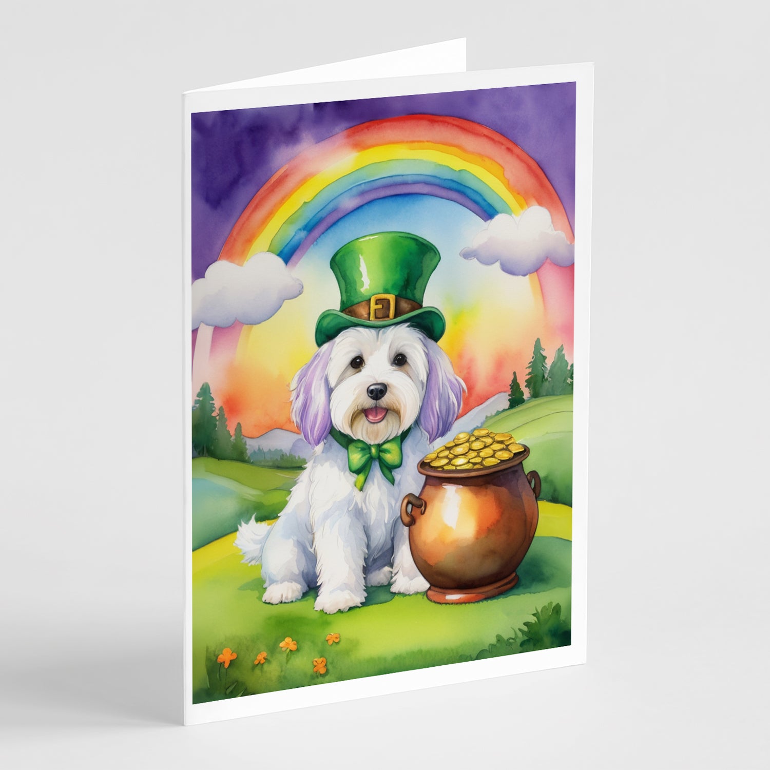 Buy this Coton de Tulear St Patrick's Day Greeting Cards Pack of 8