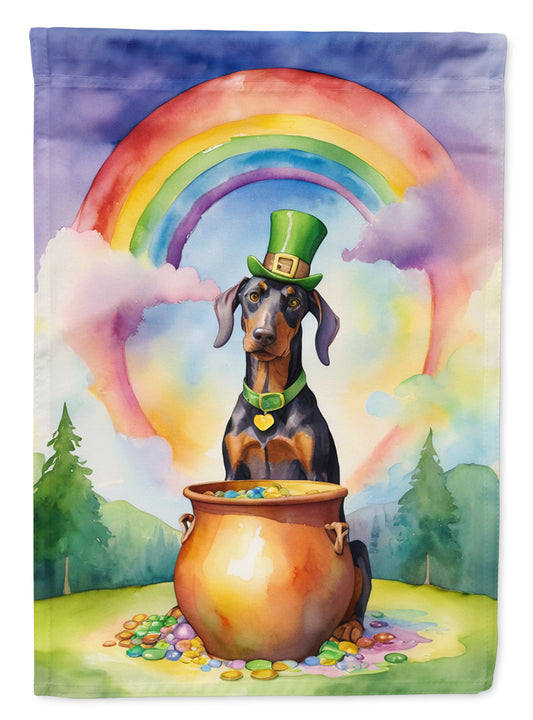 Buy this Doberman Pinscher St Patrick's Day Garden Flag