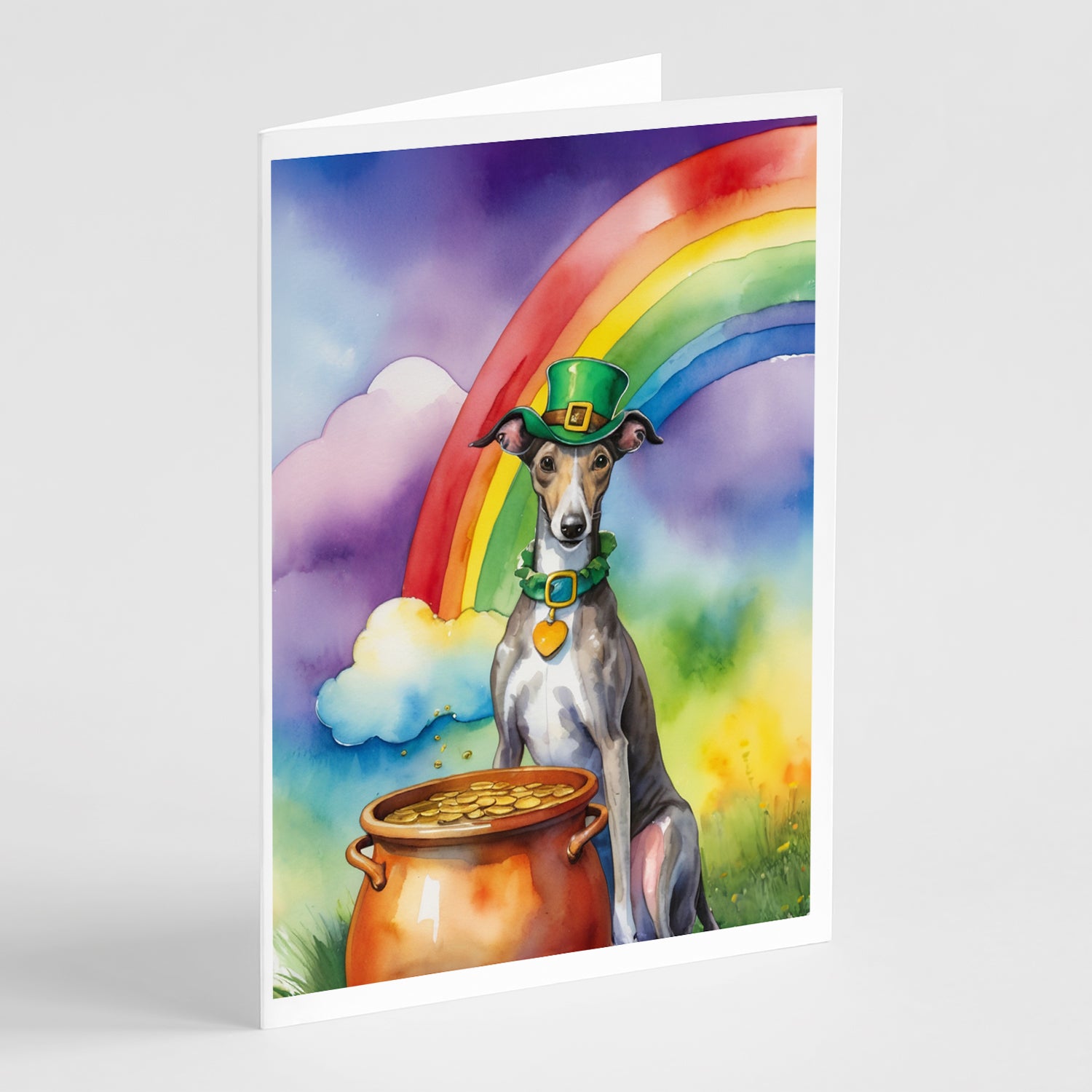 Buy this Greyhound St Patrick's Day Greeting Cards Pack of 8
