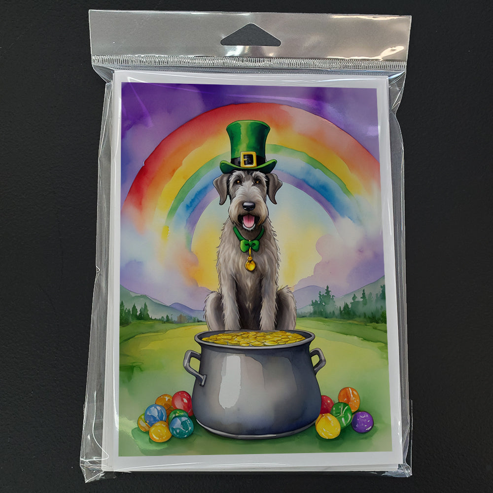 Irish Wolfhound St Patrick's Day Greeting Cards Pack of 8