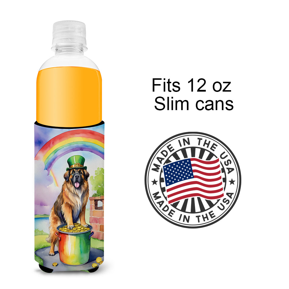 Leonberger St Patrick's Day Hugger for Ultra Slim Cans