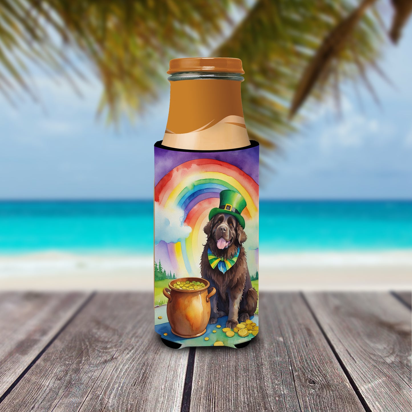 Newfoundland St Patrick's Day Hugger for Ultra Slim Cans