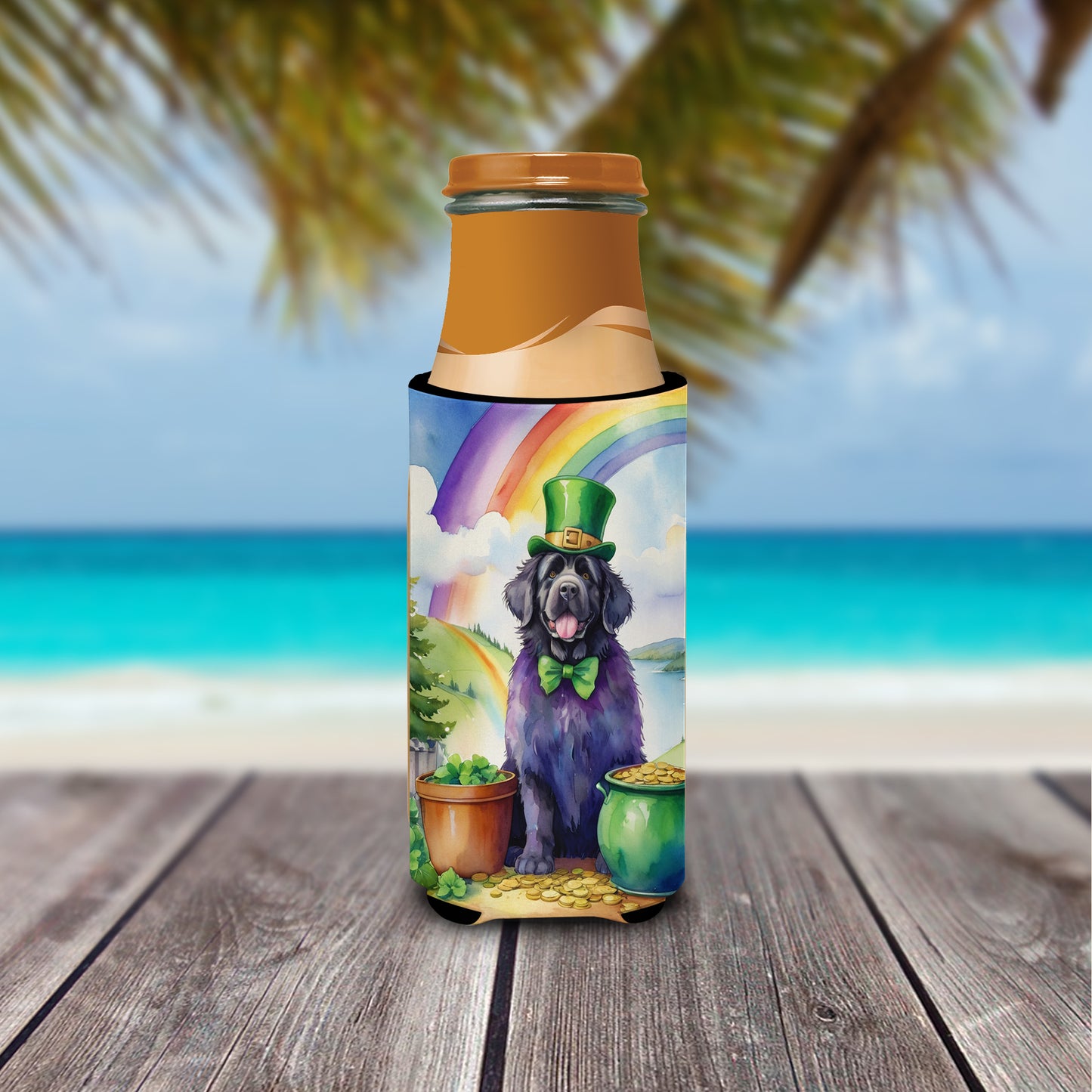 Newfoundland St Patrick's Day Hugger for Ultra Slim Cans