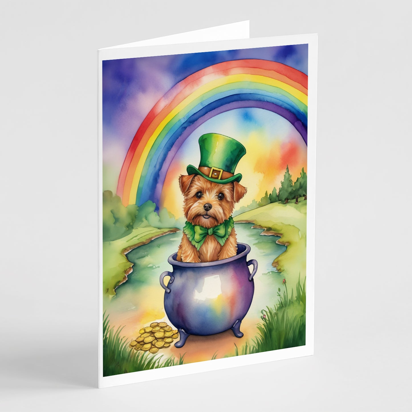 Buy this Norfolk Terrier St Patrick's Day Greeting Cards Pack of 8