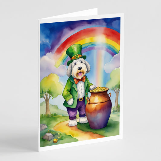 Buy this Old English Sheepdog St Patrick's Day Greeting Cards Pack of 8