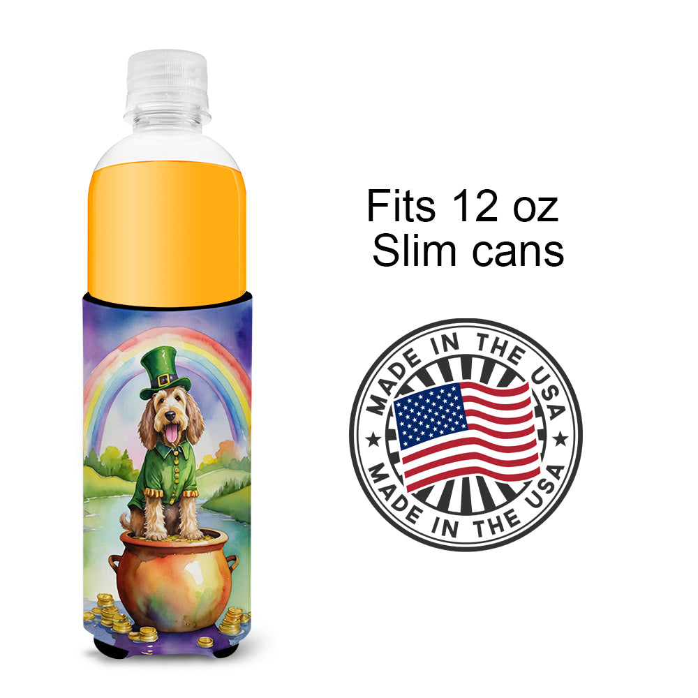 Otterhound St Patrick's Day Hugger for Ultra Slim Cans