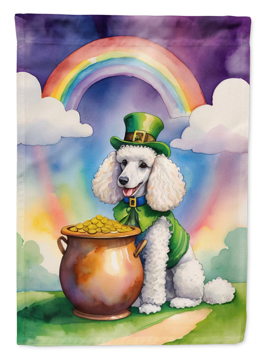 Buy this White Poodle St Patrick's Day House Flag