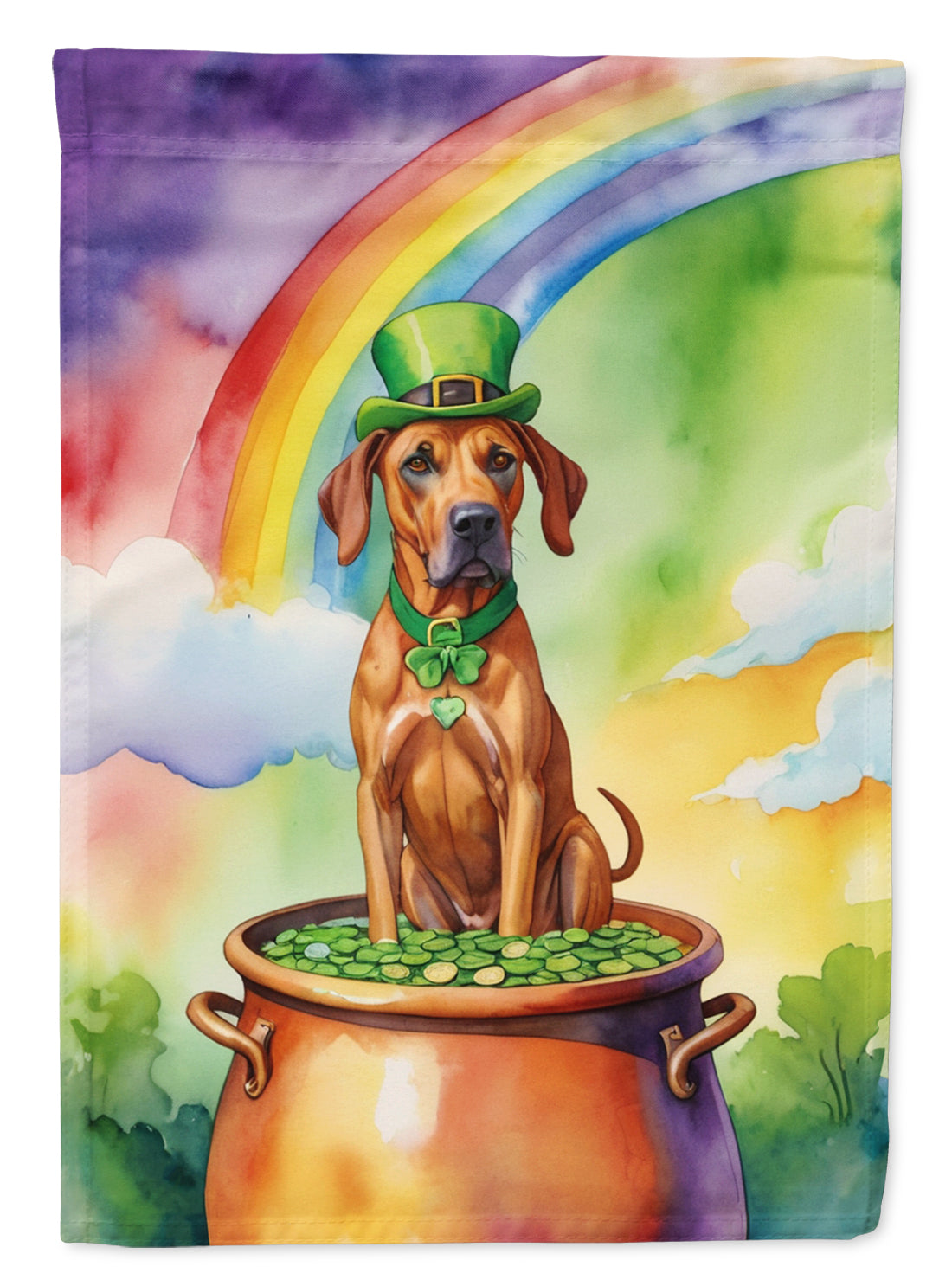 Buy this Rhodesian Ridgeback St Patrick's Day House Flag